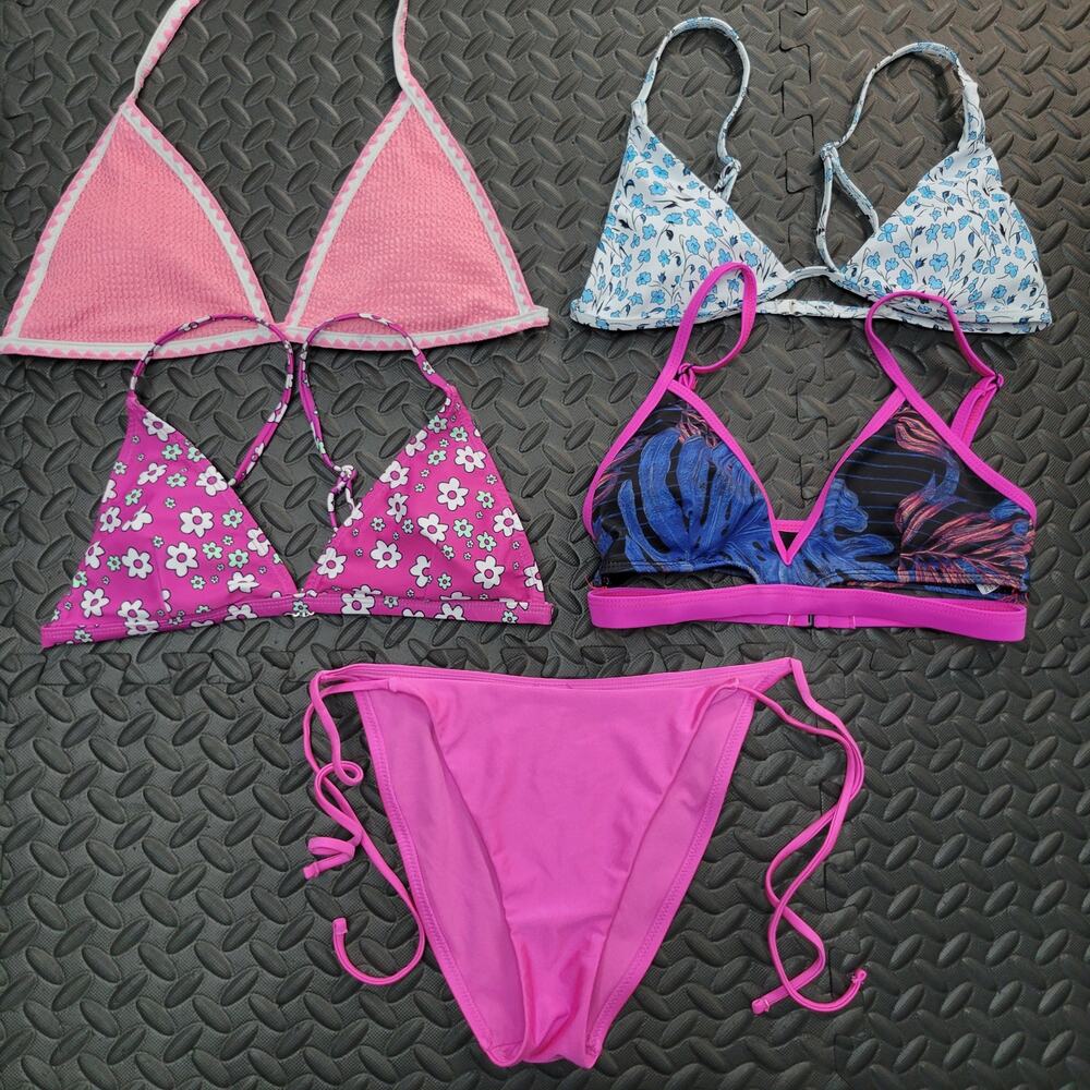 Women’s Bikini Lot Small Hurley Floral Swimwear Summer Vacation Beach Cruise